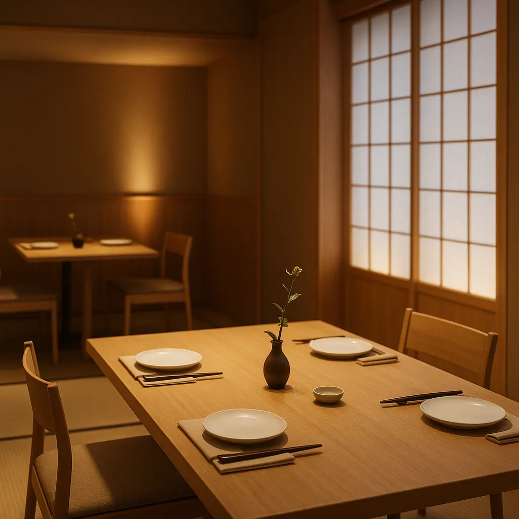 Warm Japanese restaurant interior