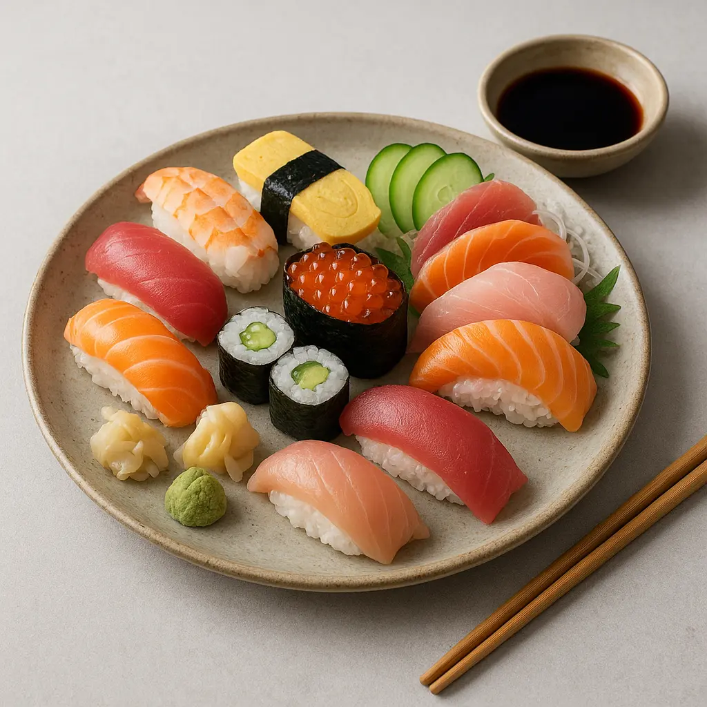 Sushi and sashimi platter